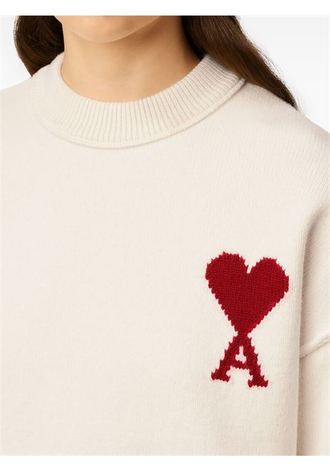 adc crewneck sweater man off-white AMI PARIS | UKS838.018154